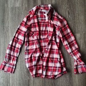 2/$10 Merona Red Flannel Button Up